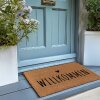 Clayre & Eef MC256 Felpudo de fibra de coco Welcome 60x40 cm Marrón Negro