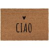 Clayre & Eef MC258 Felpudo de fibra de coco 60x40 cm CIAO letras marrón