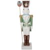 Clayre & Eef Conejo Decorativo Estilo Campestre 96 cm Blanco Verde Óxido de Magnesio