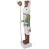 Clayre & Eef Conejo Decorativo Estilo Campestre 96 cm Blanco Verde Óxido de Magnesio