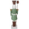 Clayre & Eef Conejo Decorativo Estilo Campestre 96 cm Blanco Verde Óxido de Magnesio