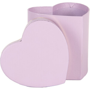 Clayre & Eef 66024PA Caja Regalo Corazón Violeta Oro 10x10x10 cm