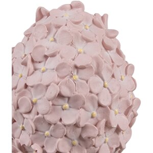 Clayre & Eef Huevo Decorativo Rosa Ø 6x7 cm Poliresina Decoración de Pascua