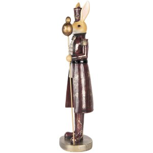 Clayre & Eef conejo decorativo 6PR5467 estilo campestre poliresina 13x12x47 cm