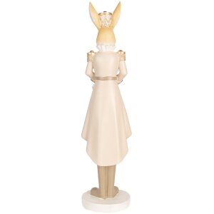 Clayre & Eef 6PR5468 Decoración Conejo Beige Oro 13x12x47 cm Estilo Campestre