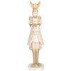 Clayre & Eef 6PR5468 Decoración Conejo Beige Oro 13x12x47 cm Estilo Campestre