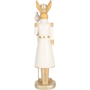 Clayre & Eef Conejo decorativo Beige Oro 47 cm Pascua decoración estilo country