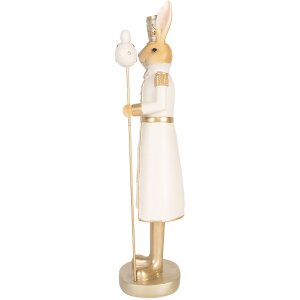 Clayre & Eef Conejo decorativo Beige Oro 47 cm Pascua decoración estilo country
