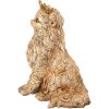 Clayre & Eef Gato decorativo con corona Beige 23x19x28 cm Aspecto vintage