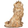 Clayre & Eef Gato decorativo con corona Beige 23x19x28 cm Aspecto vintage