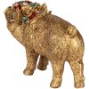 Clayre & Eef Cerdo decorativo Poliresina dorada 20x7x13 cm Estilo campestre