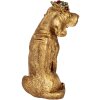 Clayre & Eef estatuilla decorativa perro color oro 13x13x21 cm poliresina estilo country