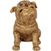 Clayre & Eef perro decorativo oro 29x17x29 cm poliresina estilo campestre elegancia