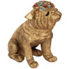 Clayre & Eef perro decorativo oro 29x17x29 cm poliresina estilo campestre elegancia