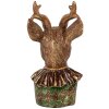 Clayre & Eef Decoración Busto Ciervo Marrón Rojo Oro 13x11x22 cm Vintage Look