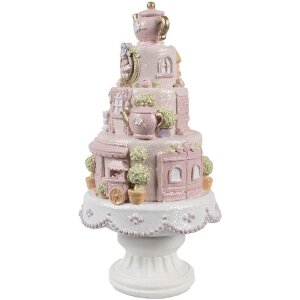 Clayre & Eef 6PR5166 Pastel Decorativo Rosa Blanco...