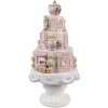 Clayre & Eef 6PR5166 Pastel Decorativo Rosa Blanco Ø 13x27 cm Poliresina