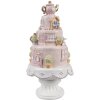 Clayre & Eef 6PR5166 Pastel Decorativo Rosa Blanco Ø 13x27 cm Poliresina