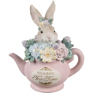 Clayre & Eef Jarra Decorativa Motivo Conejo Beige...