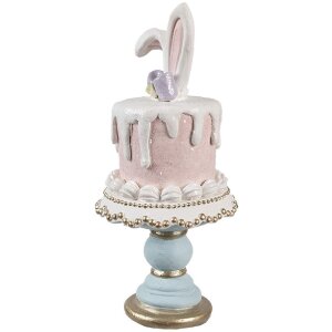 Clayre & Eef Conejo decorativo en soporte para tartas...