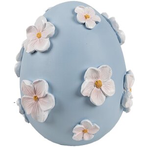 Clayre & Eef huevo decorativo Ø 11x13 cm azul...