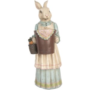 Clayre & Eef Conejo Decorativo Poliresina Beige Azul...