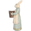 Clayre & Eef Conejo Decorativo Poliresina Beige Azul 23x17x46 cm Estilo Vintage