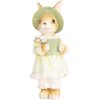 Clayre & Eef Conejo Decorativo Estilo Campestre Beige Verde 5x5x11 cm Poliresina