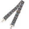Juleeze JZBS0004 Bolso correa 5x140 cm Beige Azul ajustable con mosquetones dorados