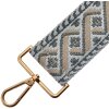 Juleeze JZBS0005 Bolso correa 5x140 cm blanco-beige con mosquetones dorados