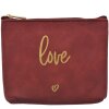 Juleeze JZTB0080BU Neceser Rojo 13x1x10cm Sintético Oro Inscripción Love