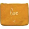 Juleeze JZTB0080Y Neceser amarillo 13x1x10 cm con inscripción Love dorada