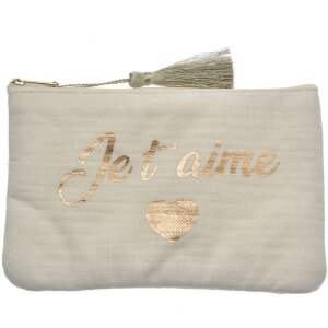 Juleeze JZTB0081W Neceser Blanco Neceser con letras doradas
