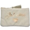 Juleeze JZTB0081W Neceser Blanco Neceser con letras doradas