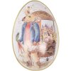 Clayre & Eef Decoración Huevo 8x13x8 cm Blanco Azul Nostálgico Decoración de Pascua