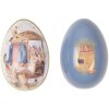 Clayre & Eef Decoración Huevo 8x13x8 cm Blanco Azul Nostálgico Decoración de Pascua