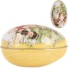 Clayre & Eef huevo decorativo 7x11x7 cm nostálgico Pascua decoración hierro vintage