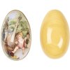Clayre & Eef huevo decorativo 7x11x7 cm nostálgico Pascua decoración hierro vintage