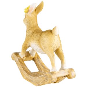Clayre & Eef Figura Decorativa Conejo Mecedora...