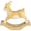 Clayre & Eef Figura Decorativa Conejo Mecedora Marrón 16x5x14 cm Estilo Campestre