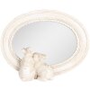 Clayre & Eef 62S329 Espejo de Mesa Oval Vintage Motivo Conejito Beige 22x5x17 cm