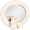 Clayre & Eef 62S329 Espejo de Mesa Oval Vintage Motivo Conejito Beige 22x5x17 cm