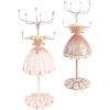 Clayre & Eef 65876 Joyero Beige Ø 7x19 cm Diseño Romántico Poliresina