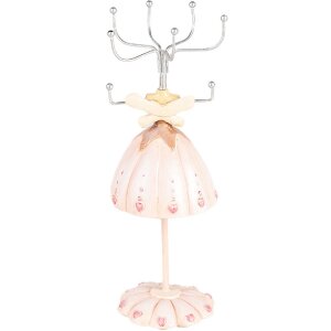 Clayre & Eef Joyero Ø 7x19 cm Rosa Diseño romántico con detalles de corazón
