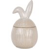 Clayre & Eef Bote con Tapa Cerámica Estilo Campestre Blanco 12x12x21 cm