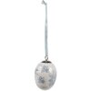 Clayre & Eef 6CE2034 Percha Huevo Decoración Estilo Boho Blanco-Azul Ø 6x8 cm