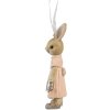 Clayre & Eef decoración colgante conejo estilo country 6x3x12 cm poliresina