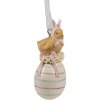Clayre & Eef Colgante Pascua Pollito Amarillo Blanco 3x3x7 cm Poliresina