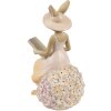 Clayre & Eef Decoración Conejo 10x9x17 cm Beige Rosa Poliresina
