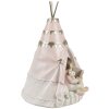 Clayre & Eef 6PR4423 Hucha estilo campestre niña conejo tipi 13x13x19 cm